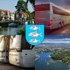 Autobusy Giżycko Olsztyn – sprawdź cenę i podróżuj wygodnie. Widok na malownicze jeziora i miasta.