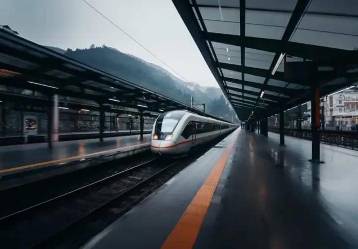 Pociąg TGV na stacji, gotowy do podróży z Paryża do Nicei.