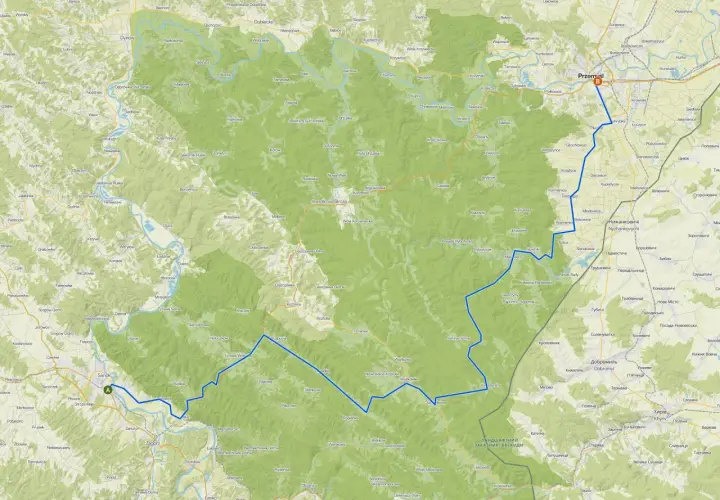 Trasa z Sanoka do Soliny przez malownicze Bieszczady.