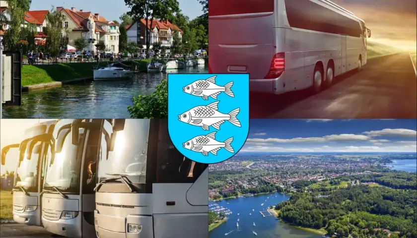 Autobusy Giżycko Olsztyn – sprawdź cenę i podróżuj wygodnie. Widok na malownicze jeziora i miasta.