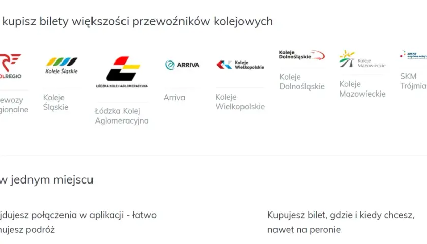 Aplikacja do kupowania biletów PKP i innych przewoźników kolejowych. Kupuj bilety łatwo i wygodnie.