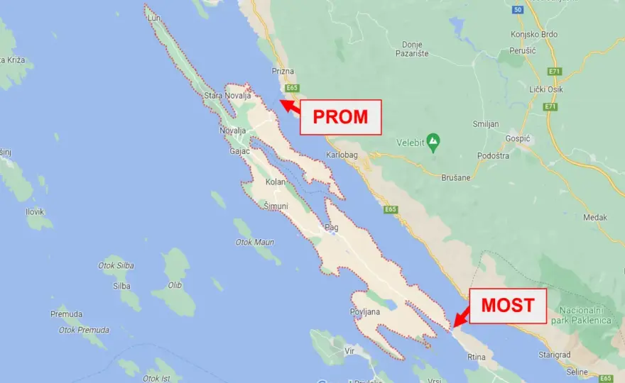 Zadar na Pag - Most, autobus czy prom? Jak dojechać najszybciej?