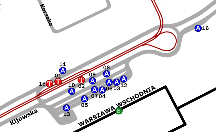 Jak dojechać z Dworca Wschodniego na Szaserów - Najszybsza trasa