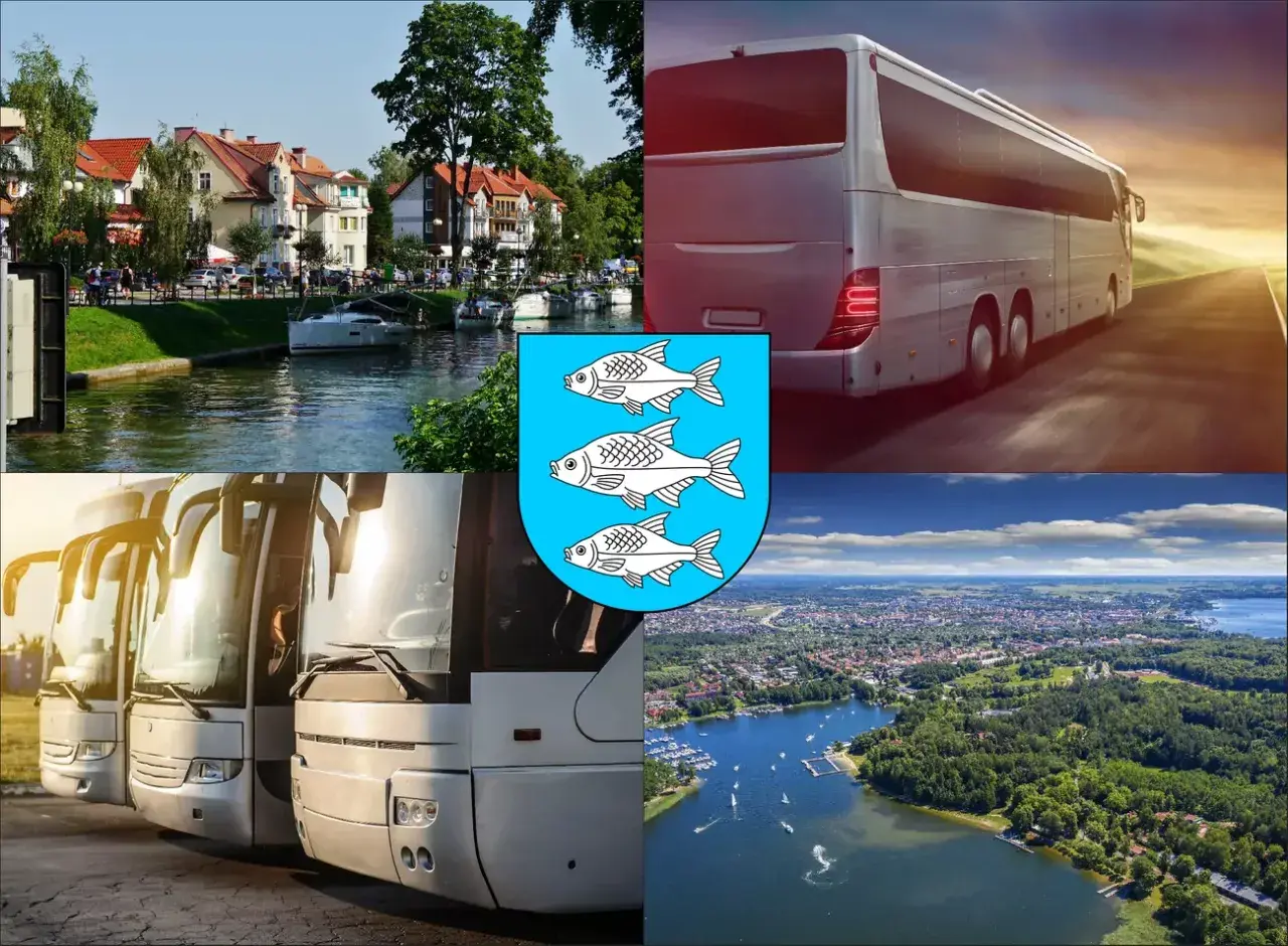 Autobusy Giżycko Olsztyn – sprawdź cenę i podróżuj wygodnie. Widok na malownicze jeziora i miasta.
