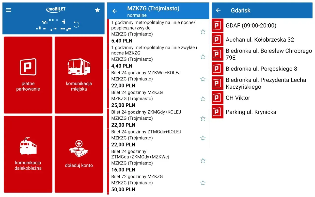 Aplikacja mobilna z opcjami zakupu biletów autobusowych Gdynia i innych miast.