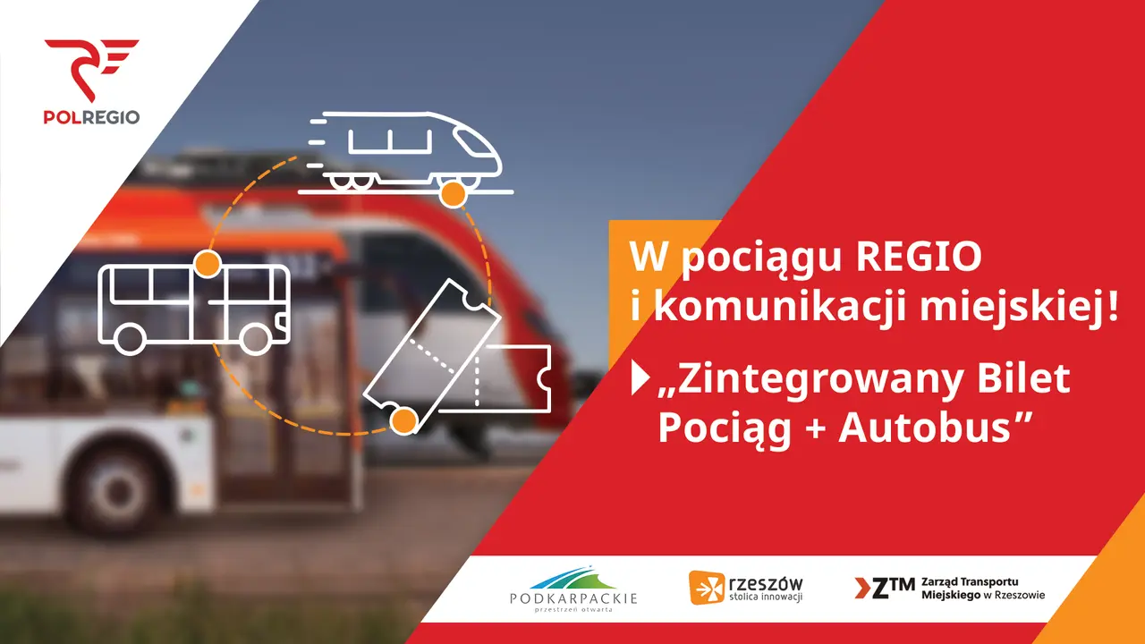 Zintegrowany bilet na pociąg i autobus w Rzeszowie. Sprawdź jakdojade rzeszów, by poznać szczegóły.