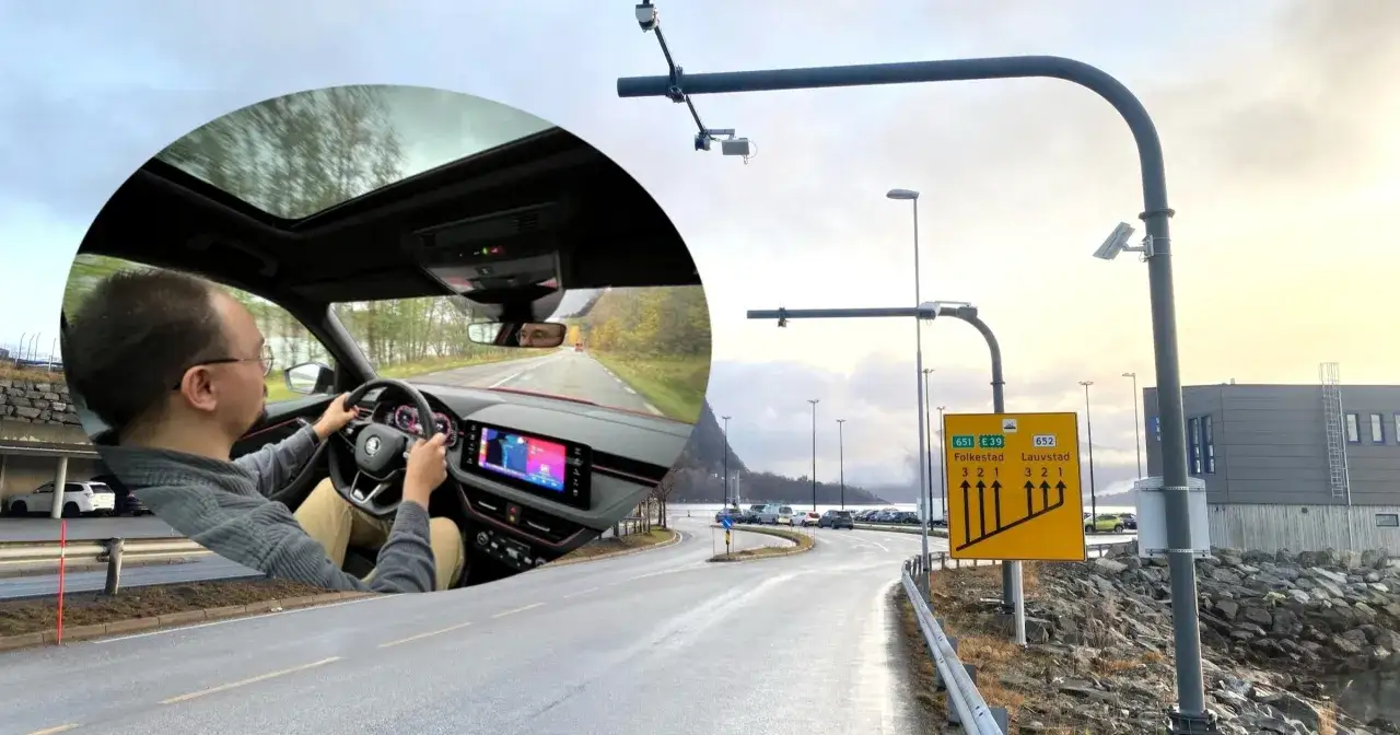 W Norwegii autopass kupisz online lub na stacjach benzynowych. Na zdjęciu widać drogę z systemem poboru opłat.